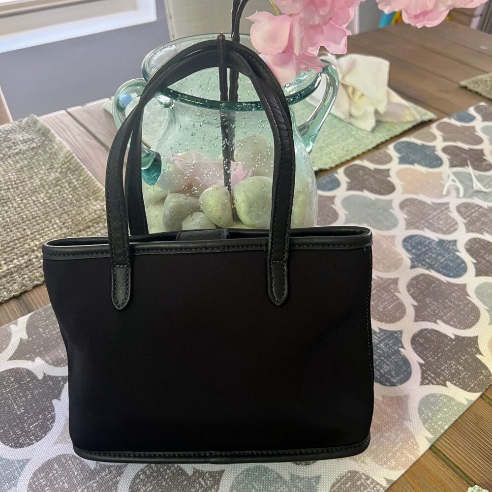 Vintage Coach 6237 Black Mini Tote – Neoprene & Leather - Picture 5 of 6